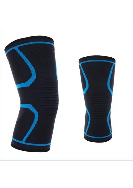 Dizlik Destek Seti, 2'li Paket, Spor ve Ağrı Giderme Için (Mavi, Büyük) (Yurt Dışından)