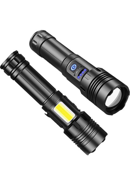 Süper Güçlü LED El Feneri / LED Torchlight Süper Parlak / USB Şarj Edilebilir Torch Ligh Açık Yürüyüş Kamp Için (Yurt Dışından)