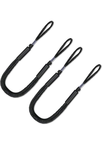 2.5ft 2'li Paket Esnek Bağlama Kayışı Seti - Dahili Tamponlar, Kano, Kayık, Tekne, Seadoo, Jet Ski, Ponton ve Daha Fazlası Için Temel Aksesuarlar (Yurt Dışından)