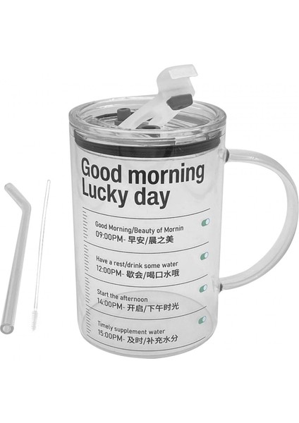 Cam 1l Tumbler Çay Doğum Günü Hediyesi Su Günaydın (Yurt Dışından) fiyatları