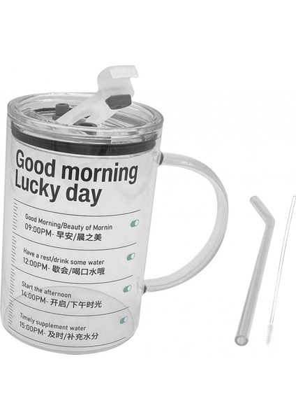 Cam 1l Tumbler Çay Doğum Günü Hediyesi Su Günaydın (Yurt Dışından) modelleri