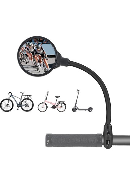 Bisiklet Aynası, Ayarlanabilir Dönebilen Bisiklet Gidon Aynaları, Dışbükey Bisiklet Dikiz Aynası, Elektrikli Bisiklet Için (Yurt Dışından)