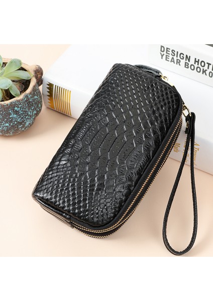 Retro Clutch Şık Timsah Desenli Deri Cüzdan (Yurt Dışından)