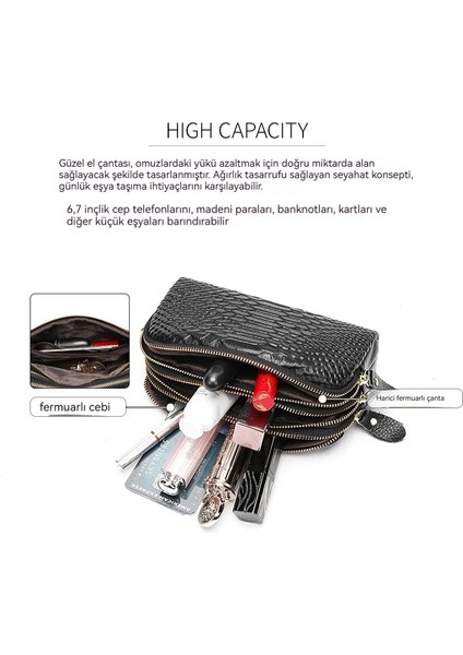 Retro Clutch Şık Timsah Desenli Deri Cüzdan (Yurt Dışından) fırsatları