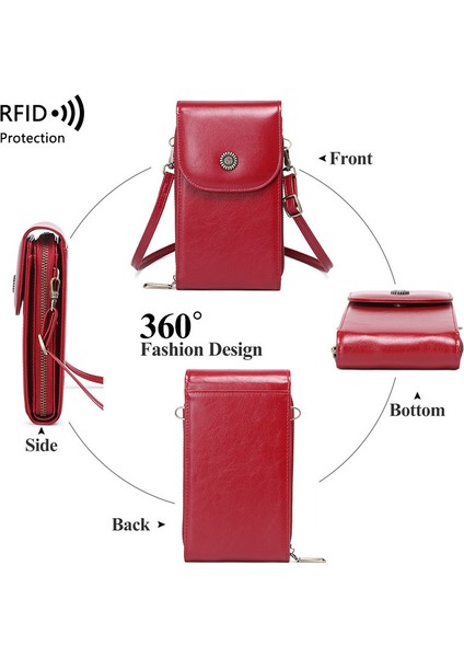 Kadın Dikey Moda Crossbody Cep Telefonu Çantası (Yurt Dışından)