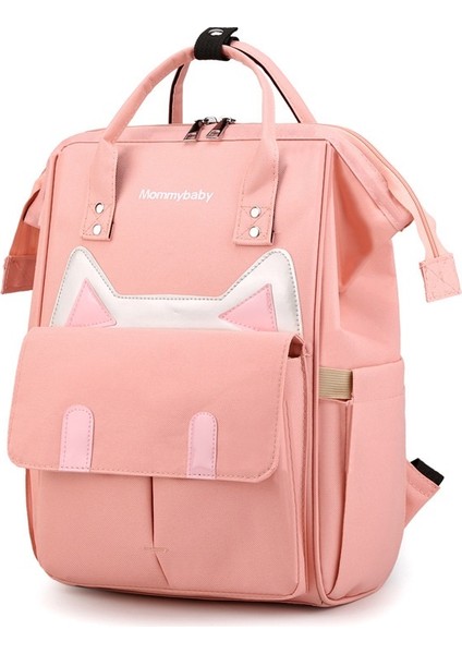 Kore Tarzı Rahat Sevimli Kedi Kulakları Anne Çantası Sırt Çantası Çok Fonksiyonlu Büyük Kapasiteli Sırt Çantası Anne ve Bebek Çantası Anne Çantası (Yurt Dışından)