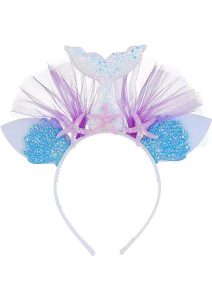 Xiaopengstore Çocuk Tatil Partisi Denizyıldızı Fishtail Başlık Prenses Saç Aksesuarları (Yurt Dışından)