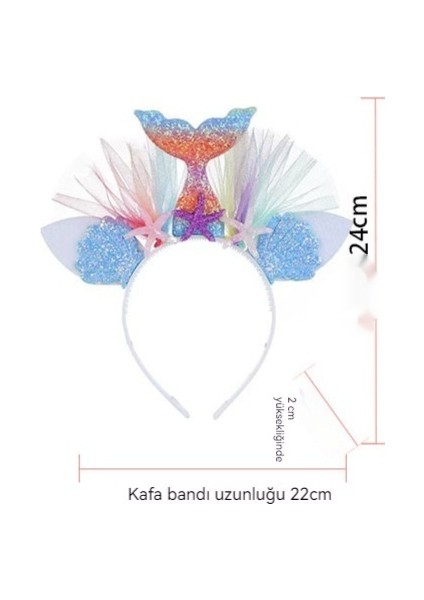 Xiaopengstore Çocuk Tatil Partisi Denizyıldızı Fishtail Başlık Prenses Saç Aksesuarları (Yurt Dışından) fiyatları