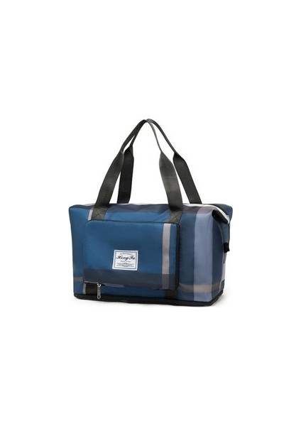 Su Geçirmez Katlanabilir Büyük Kapasiteli Spor Tote Çanta - Mavi (Yurt Dışından)