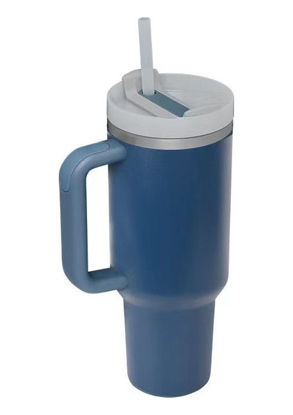 Paslanmaz Çelik 40OZ Saplı Pipetli Bardak Termos Bardak (Yurt Dışından)