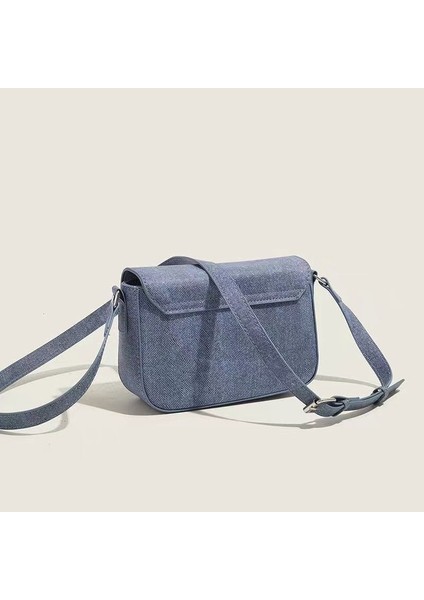 Papyon Küçük Kare Çanta Denim Tek Omuz Moda Çok Yönlü Crossbody Çanta Küçük Çanta (Yurt Dışından) fırsatları