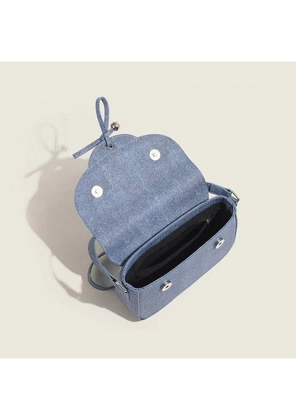 Papyon Küçük Kare Çanta Denim Tek Omuz Moda Çok Yönlü Crossbody Çanta Küçük Çanta (Yurt Dışından) indirimleri