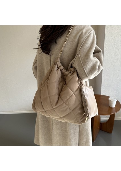 2'si 1 Arada Kadın Yüksek Kapasiteli Tote Çanta Bayan Omuz Çantası Naylon Zincir Handbags Cüzdan (Yurt Dışından) fiyatları