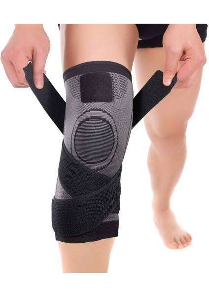Dizlik Destek Bandajı Naylon Spor Kompresyon Kolu Dizlikler (Renk : Gri, Beden : L1) (Yurt Dışından)