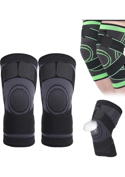 Hutena Rodillera Pro, Hutena Rodillera Profesyonel Baskı Kayışlı Dizlik, Nefes Alabilen ve Kaymaz Örme Dizlik, Erkekler ve Kadınlar Için (Orta, Siyah) (Yurt Dışından)