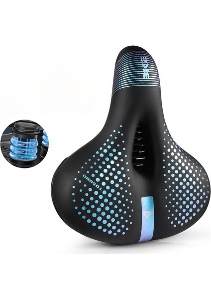 Bisiklet Koltuğu Rahat ve Nefes Alabilir Bisiklet Sele Yastığı Suya Dayanıklı, Çift Şok Emici ile Mtb Dağ Yol Bisikleti Için (Yurt Dışından)