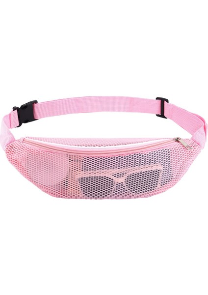 Plaj Crossbody Örgü Bel Çantası, Omuz Askısı ve Fermuarlı Cep Telefonu Çantası Küçük Bel Çantası Rahat Omuz Açık (Yurt Dışından)