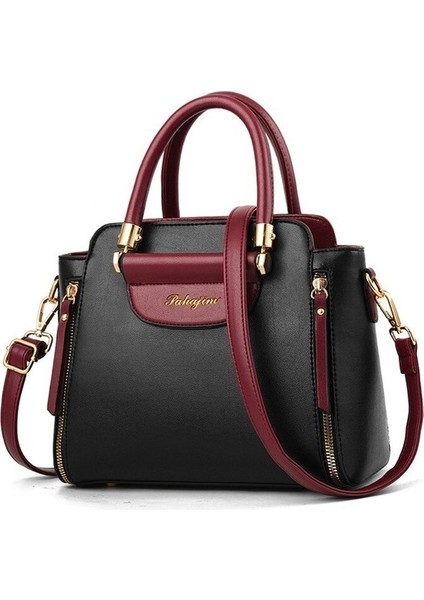 Maico Yeni Moda Kontrast Renk Tote Çanta Büyük Kapasiteli Omuz Messenger Çanta Modası (Yurt Dışından)