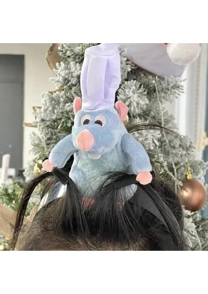 Moje More Şef Fare Makyaj Bandanası, Fare Figürlü Taç, Fare Saç Bandı, Ratatouille Hairband (Yurt Dışından)