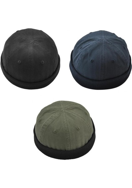3 Erkekler Bere Işçi Sailorcap Haddelenmiş Manşet Retro Kenarsız Kı Ş (Yurt Dışından)