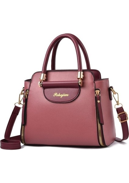 Maico Yeni Moda Kontrast Renk Tote Çanta Büyük Kapasiteli Omuz Messenger Çanta Modası (Yurt Dışından)