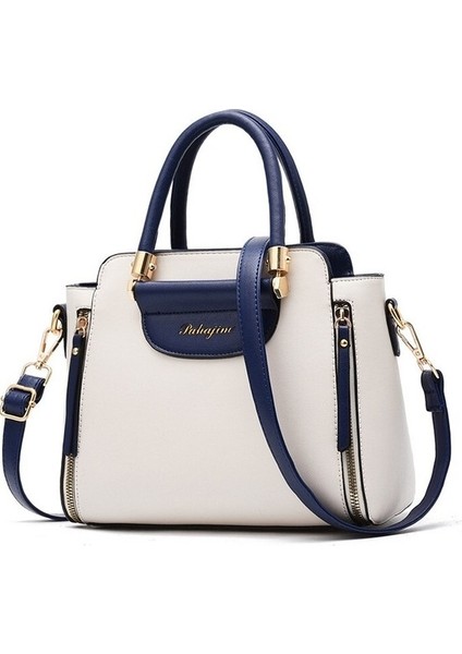 Maico Yeni Moda Kontrast Renk Tote Çanta Büyük Kapasiteli Omuz Messenger Çanta Modası (Yurt Dışından) modelleri