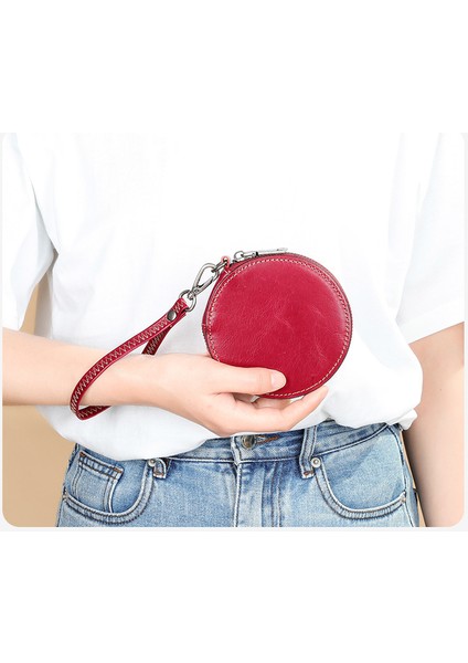 Retro Birinci Katman Inek Derisi Bozuk Para Cüzdanı Değiştirme Saklama Çantası (Yurt Dışından) indirimleri