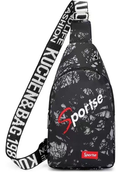 Erkek Renkli Göğüs Çantası Crossbody Küçük Sırt Çantası (Yurt Dışından)
