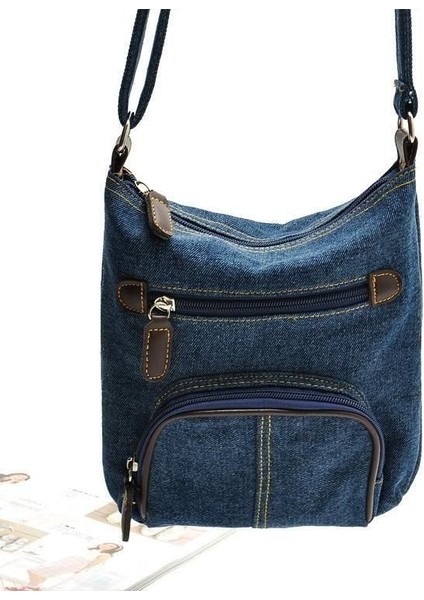 Retro Crossbody Kadın Çantası Omuz Taşınabilir Denim Çanta Küçük Taze Para Cep Telefonu Çantası (Yurt Dışından) fırsatları