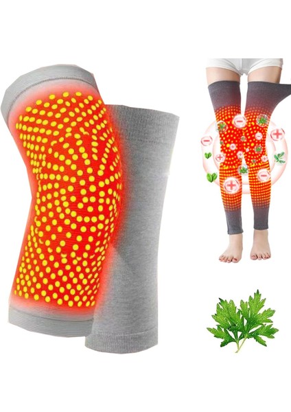 Termal Diz Desteği, Tiworl Radyofrekans Bitkisel Termal Diz Desteği, Mugwort Acupressur Şekillendirici Dizlik, Kadın Erkek Dizlik (Gri-Kısa Stil, M: 88-121LB) (Yurt Dışından)