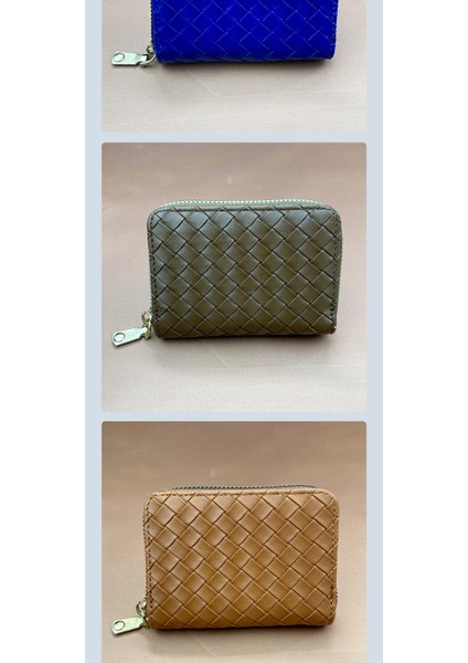 Modaya Uygun Dokuma Desenli Akordeon Kart Tutucu ve Bozuk Para Çantası (Yurt Dışından) fırsatları