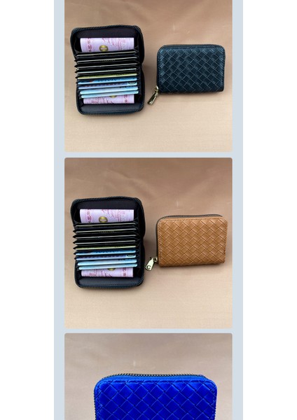 Modaya Uygun Dokuma Desenli Akordeon Kart Tutucu ve Bozuk Para Çantası (Yurt Dışından) indirimleri