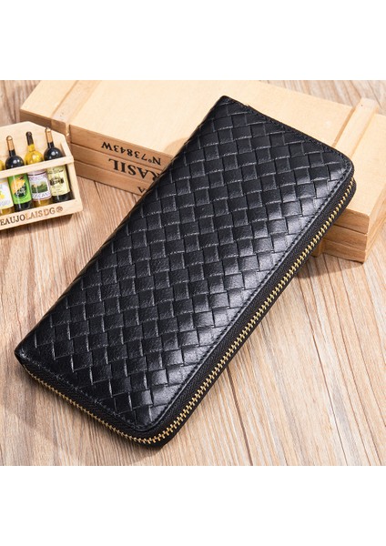Erkek Ekose Uzun Deri Cüzdan (Yurt Dışından)