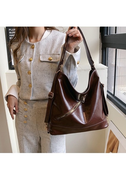 Bayan Tote Çanta Deri Omuz Çantası Kadınlar Için Moda Sırt Çantası Çok Fonksiyonlu Crossbody Çantalar (Yurt Dışından) fırsatları