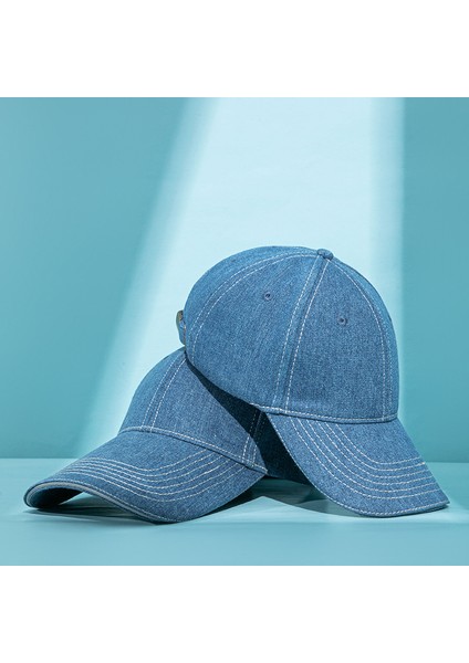 Erkek ve Kadın Kot Beyzbol Şapkası Gündelik Moda Güneşlik Sivri Uçlu Kap Yansıtıcı Şerit Şapka (Yurt Dışından) fırsatları