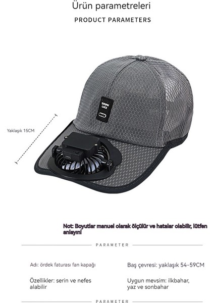 Erkekler Için Fanlı Yaz Güneş Koruma Şapkası (Yurt Dışından) fiyatları