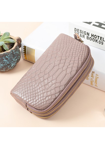 Retro Clutch Şık Timsah Desenli Deri Cüzdan (Yurt Dışından)