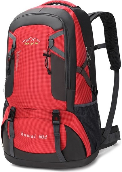 60L Büyük Kapasiteli Açık Dağcılık Çantası Su Geçirmez Naylon Seyahat Çantası Çift Omuz Rahat Erkek ve Kadın Spor Sırt Çantası (Yurt Dışından)