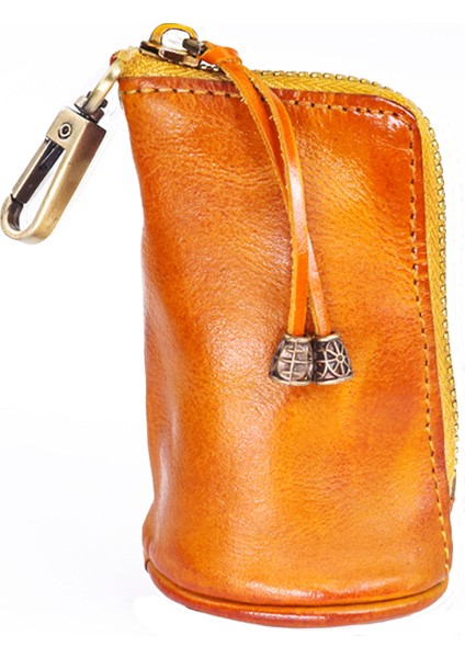 Erkek Anahtar Çantası Kadın Bozuk Para Cüzdanı Inek Derisi Anahtar Çantası (Yurt Dışından)