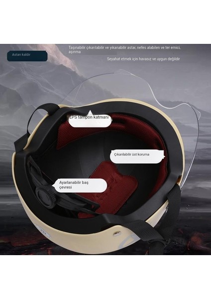 Unisex Yaz Elektrikli Araç Sürme Kask Yarım Kask (Yurt Dışından) fiyatları
