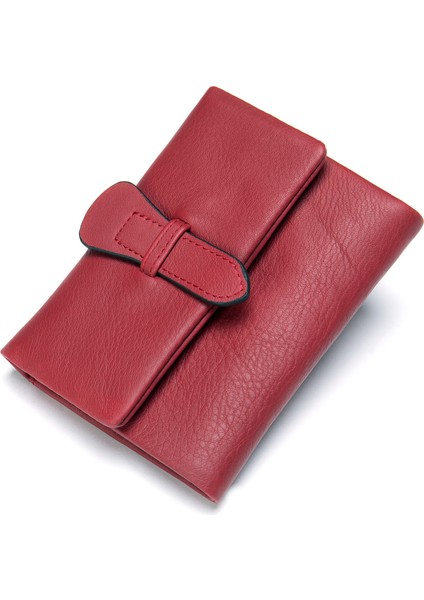 Retro Kısa Çoklu Kart Yuvası Sığır Derisi Kadın Cüzdanı (Yurt Dışından)