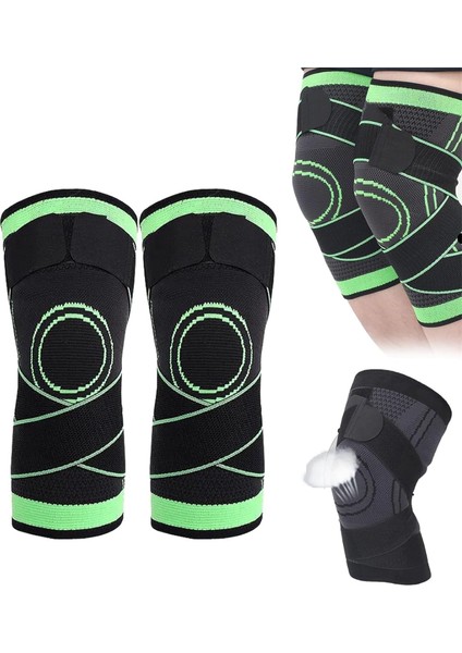 Hutena Rodillera Pro, Hutena Rodillera Profesyonel Basınç Kayışlı Dizlik, Nefes Alabilen ve Kaymaz Örme Dizlik, Erkekler ve Kadınlar Için (Küçük, Yeşil) (Yurt Dışından)