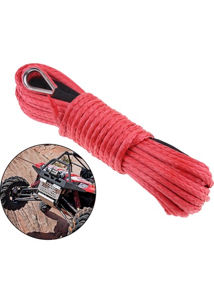 Atv Utv Ağır Hizmet I Kırmızı Için 6mm x 15M Sentetik Vinç Hattı I (Yurt Dışından) modelleri