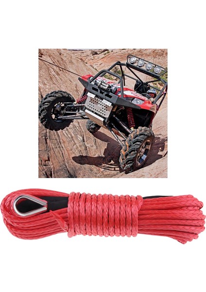 Atv Utv Ağır Hizmet I Kırmızı Için 6mm x 15M Sentetik Vinç Hattı I (Yurt Dışından) fırsatları