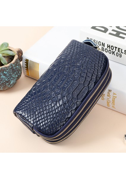 Retro Clutch Şık Timsah Desenli Deri Cüzdan (Yurt Dışından)