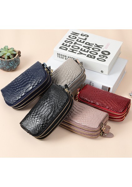 Retro Clutch Şık Timsah Desenli Deri Cüzdan (Yurt Dışından) fiyatları