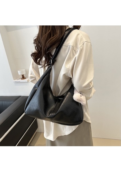 Kadın Tote Çanta Bayan Deri Omuz Çantası Saf Renk Crossbody Çanta (Yurt Dışından) fırsatları