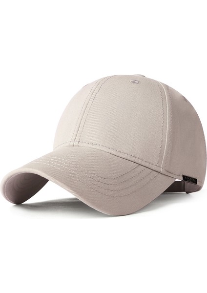 Erkekler Için Ilkbahar ve Yaz Basit Düz Renk Beyzbol Şapkası, Saf Pamuk, Rahat ve Nefes Alabilen Ördek Şapkası, Çok Renkli Çok Yönlü Büyük Baş Çevresi Şapka (Yurt Dışından)