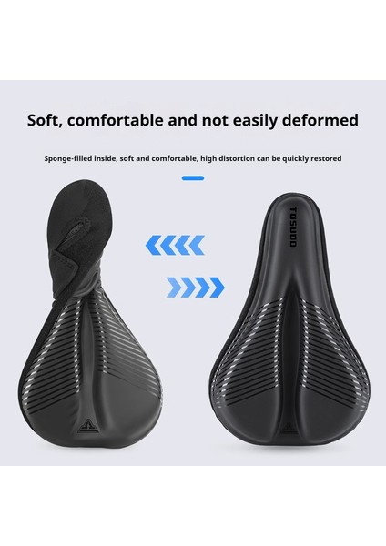 Bisiklet Sele Kılıfı Silikon Minder Örtüsü Bisiklet Klozet Kapağı Pu Deri Yüzey Silikon Rahat Darbeye Dayanıklı Bisiklet Sele Kılıfı (Yurt Dışından) indirimleri