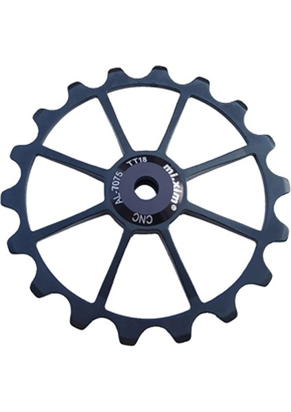 Xim 18 T Bisiklet Arka Attırıcı Tekerlek Bisiklet Kılavuzu Makaralı Kasnak 7-12 Hız Siyah (Yurt Dışından)